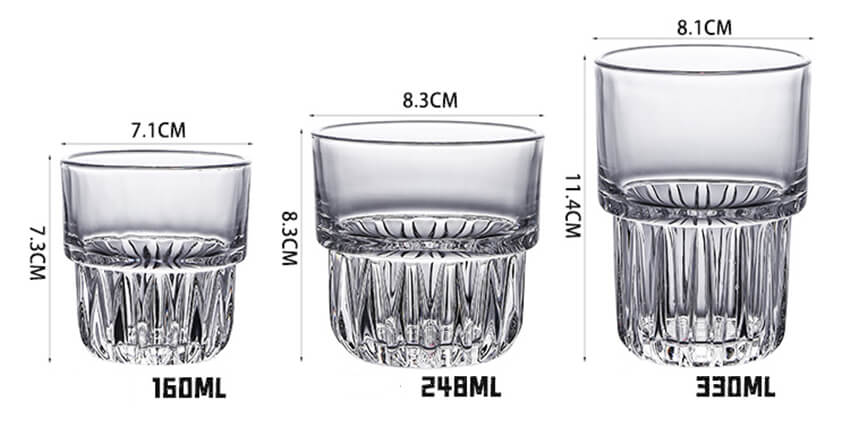 Ensemble de verres empilables 5