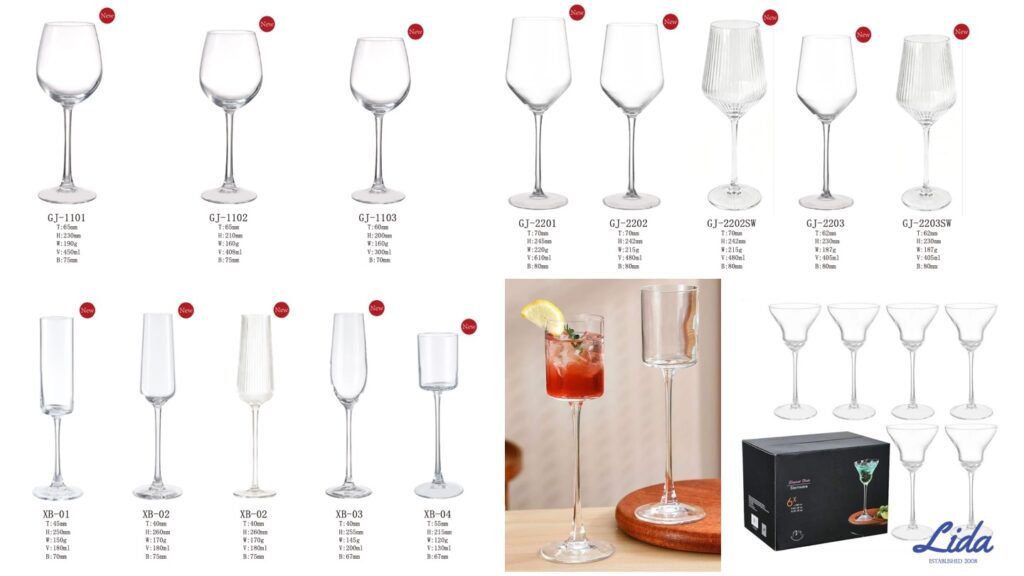 Lida Glassware Wine Glasses