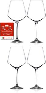 RCR Cristalleria Italiana Aria Collection 4 Piece Crystal Wine Glass Set 
