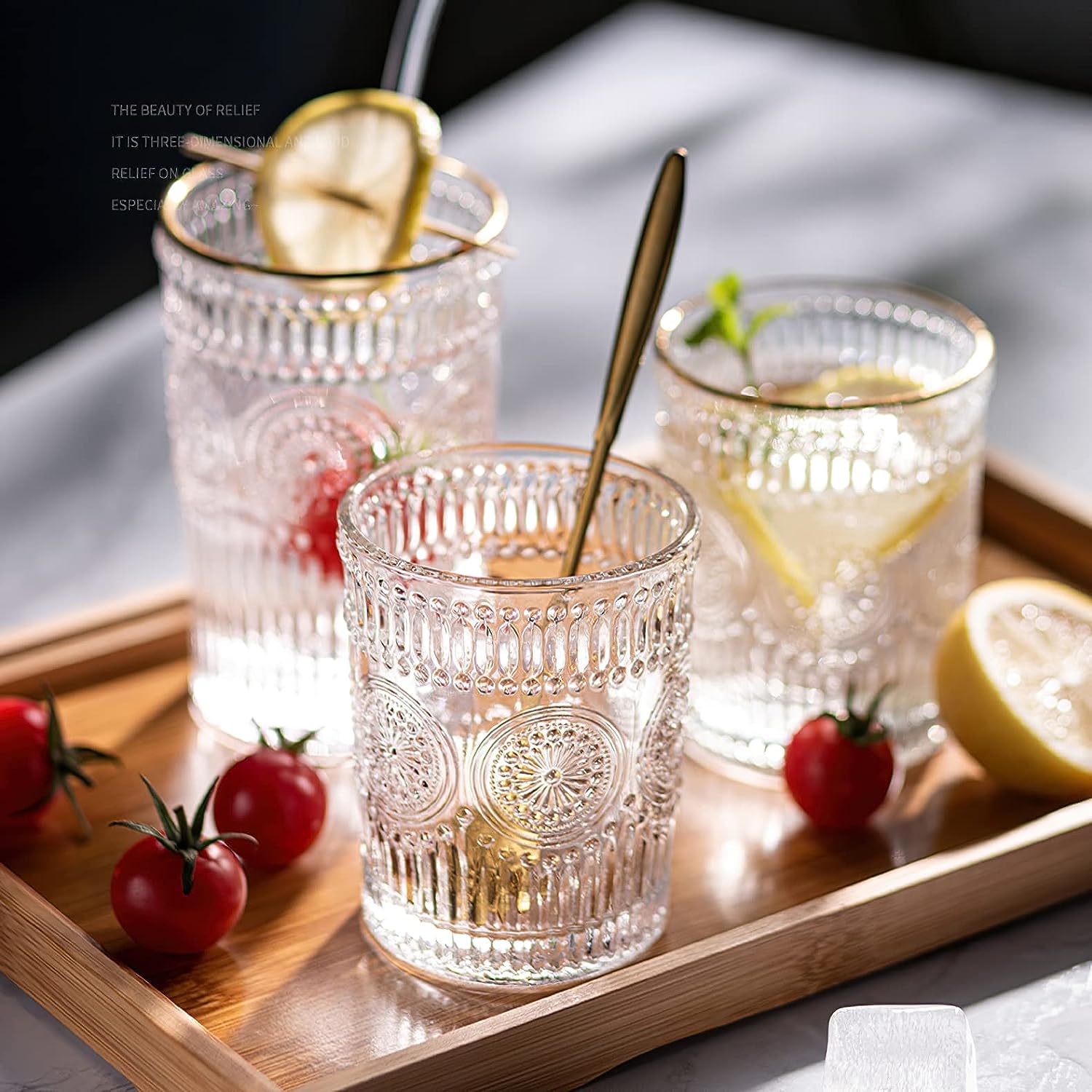 Glassware Brands kingrol 6 Pack 9 oz Romantic Water Glasses