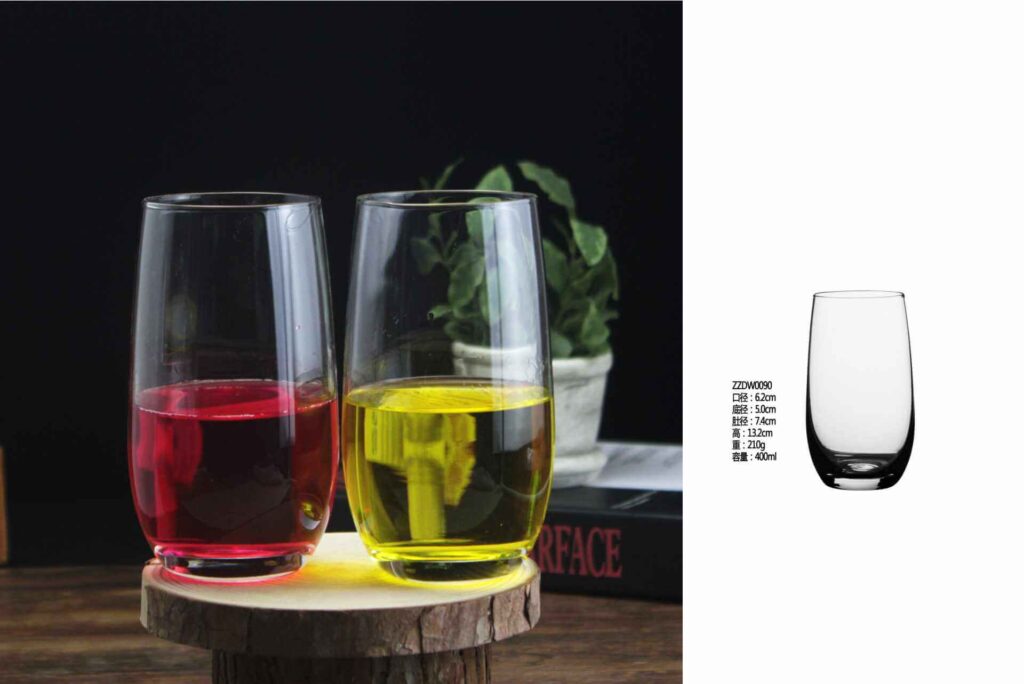 Bicchieri da vino senza stelo 