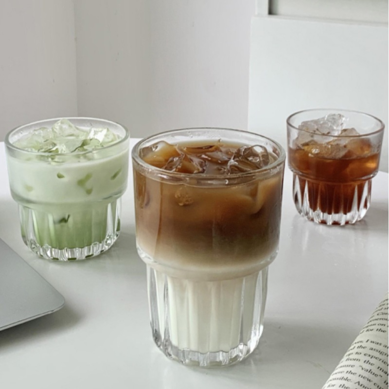 Tazas de vidrio para café con leche